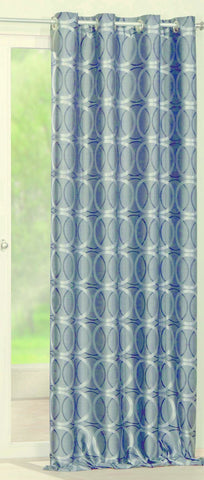 Ösenschal Kreise grau BxH 140x245cm
