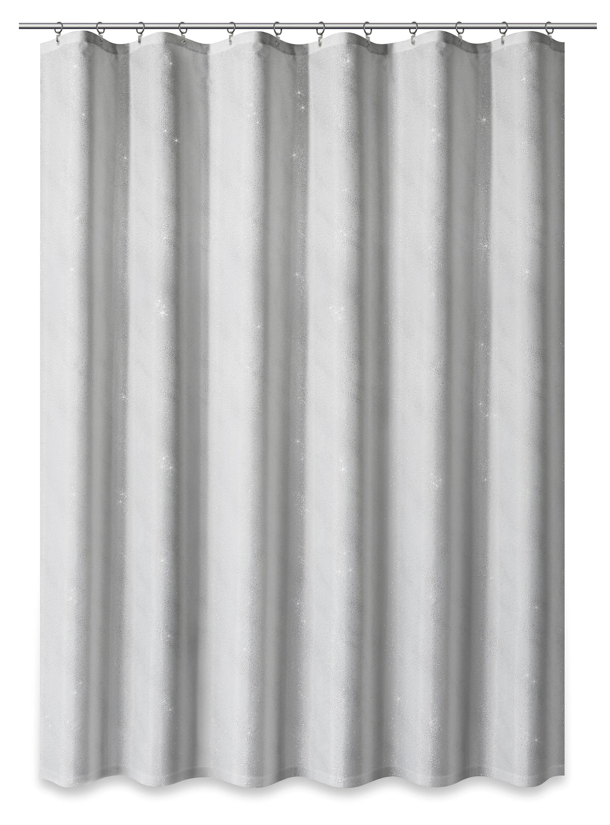 Textil-Duschvorhang  Strass weiß silber BxH 180x200cm