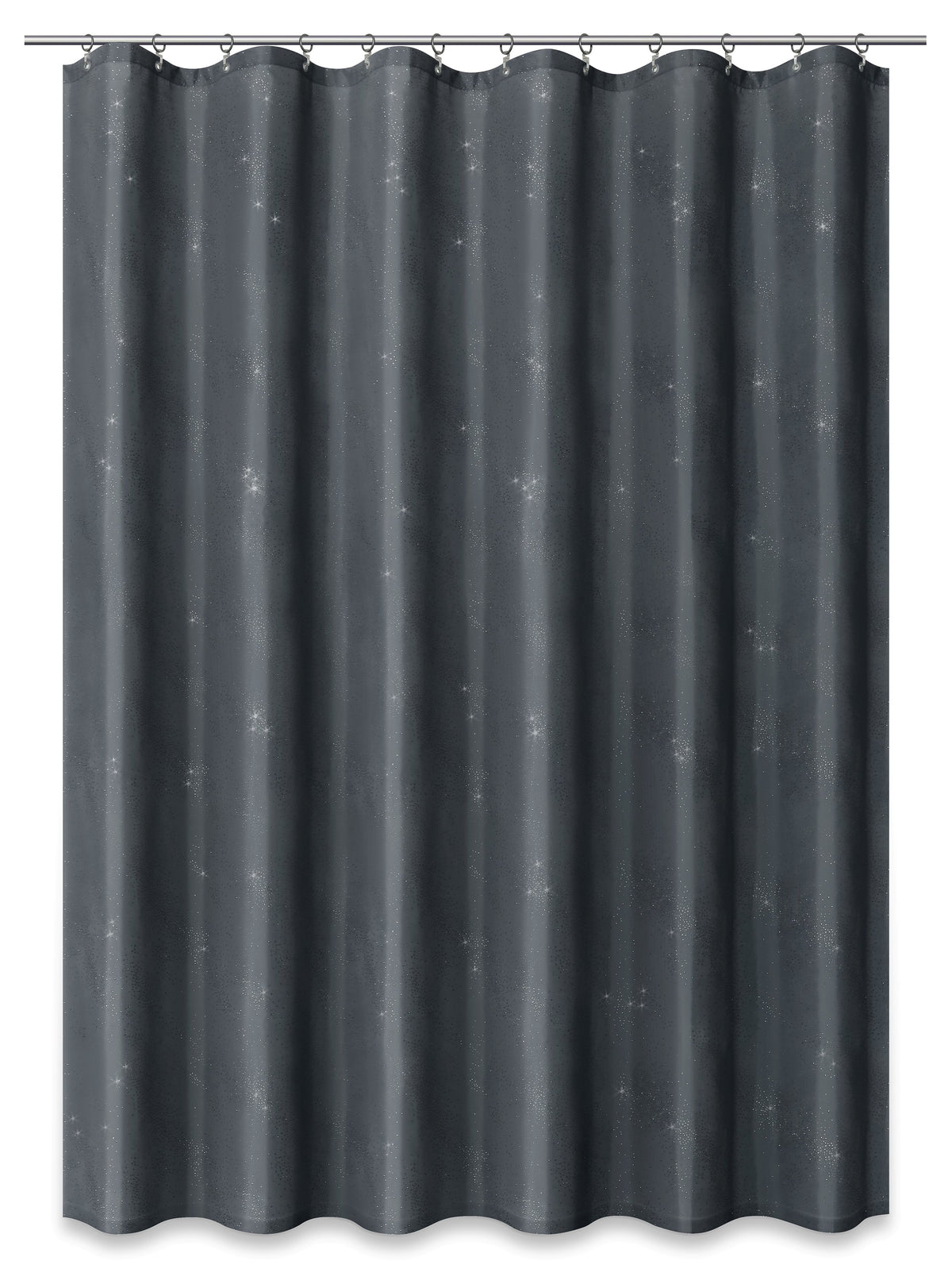 Textil-Duschvorhang Strass grau silber BxH 180x200cm