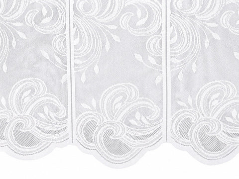 nach Maß Scheibengardine Jacquard weiß Ornament Höhe 80/100/120cm 7046