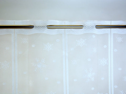 nach Maß Scheibengardine Winter Schneemann Weihnachten Schneeflocke Höhe 60cm