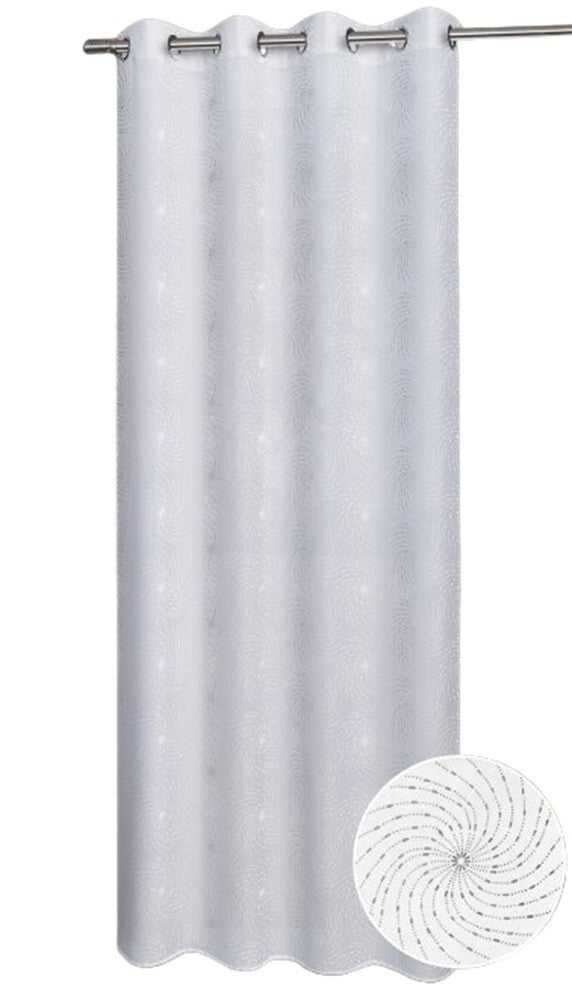 Ösenschal "Bozen" weiß silber BxH 135x235cm