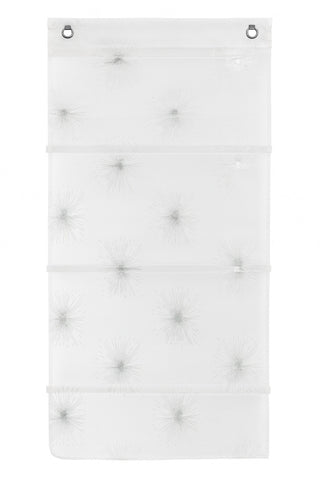 Magnetrollo Glitzer silber weiß inkl. Haken BxH 45/60/80/100x130cm