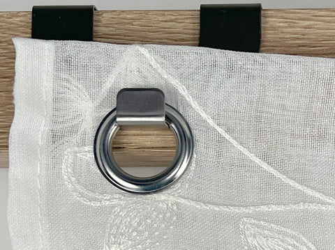 Bändchenraffrollo "Dolly"  mit Ösen bestickt BxH 45/60/80/100x130cm