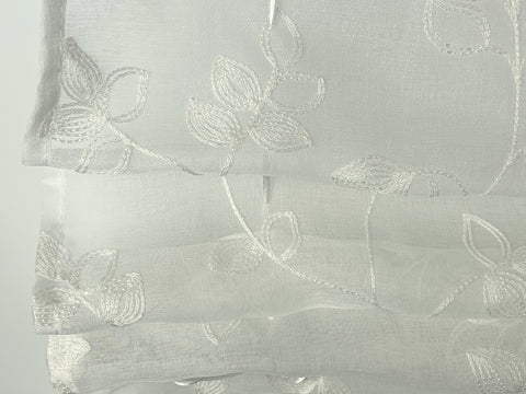 Bändchenraffrollo "Dolly"  mit Ösen bestickt BxH 45/60/80/100x130cm