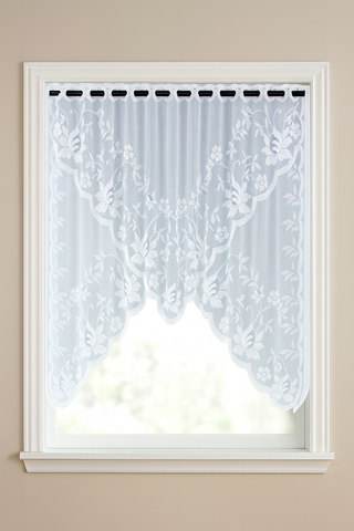 Bistro M Bogen Scheibengardine 2314 weiß 105x150cm