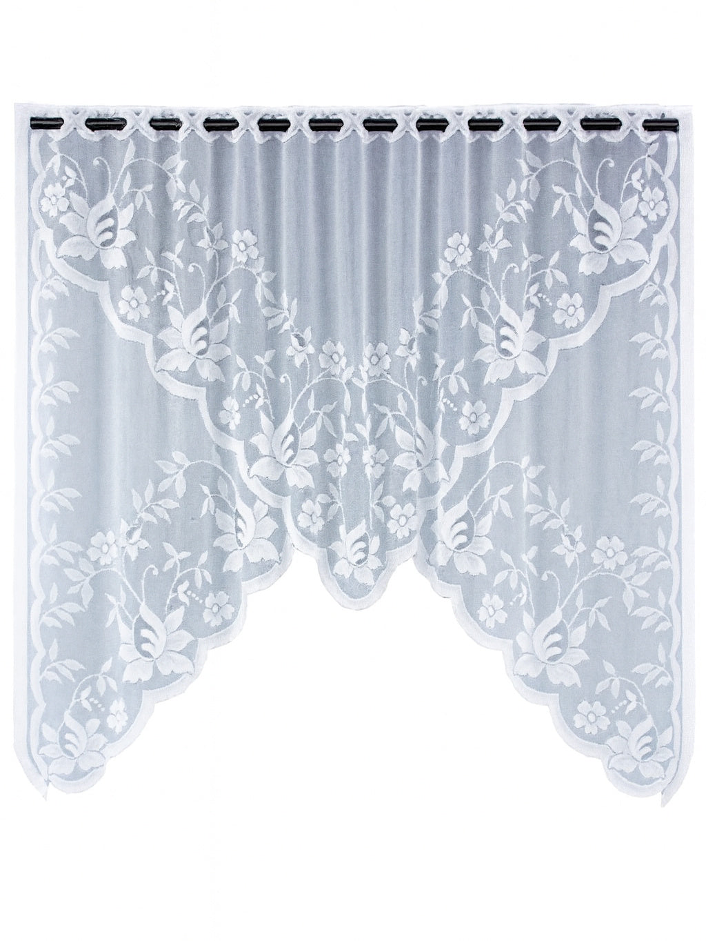 Bistro M Bogen Scheibengardine 2314 weiß 105x150cm
