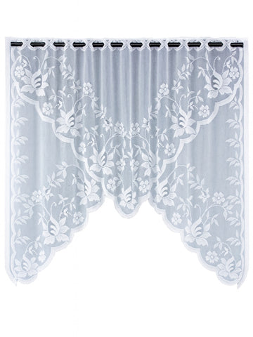 Bistro M Bogen Scheibengardine 2314 weiß 105x150cm