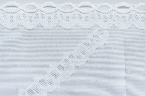 Bistro M Bogen Scheibengardine 2368 weiß