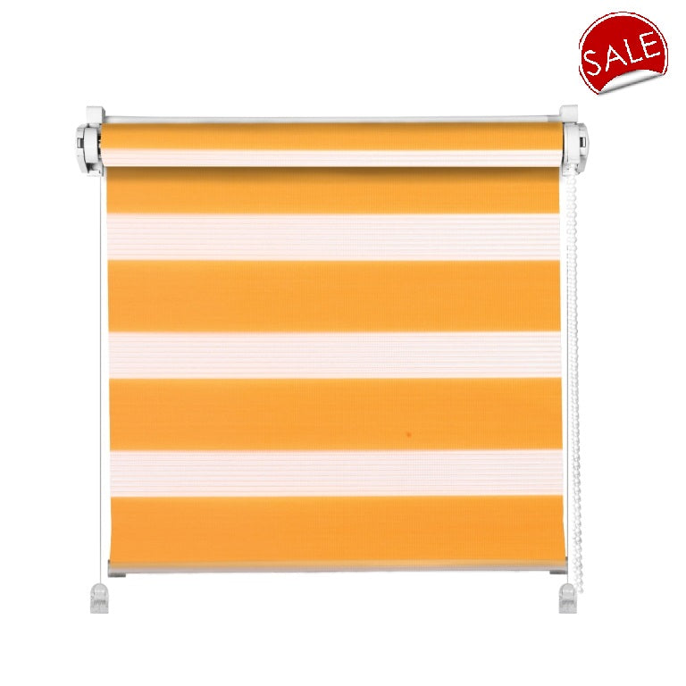 Klemmfix Mini Doppelrollo inkl. Klemmträger orange BxH 70x125cm