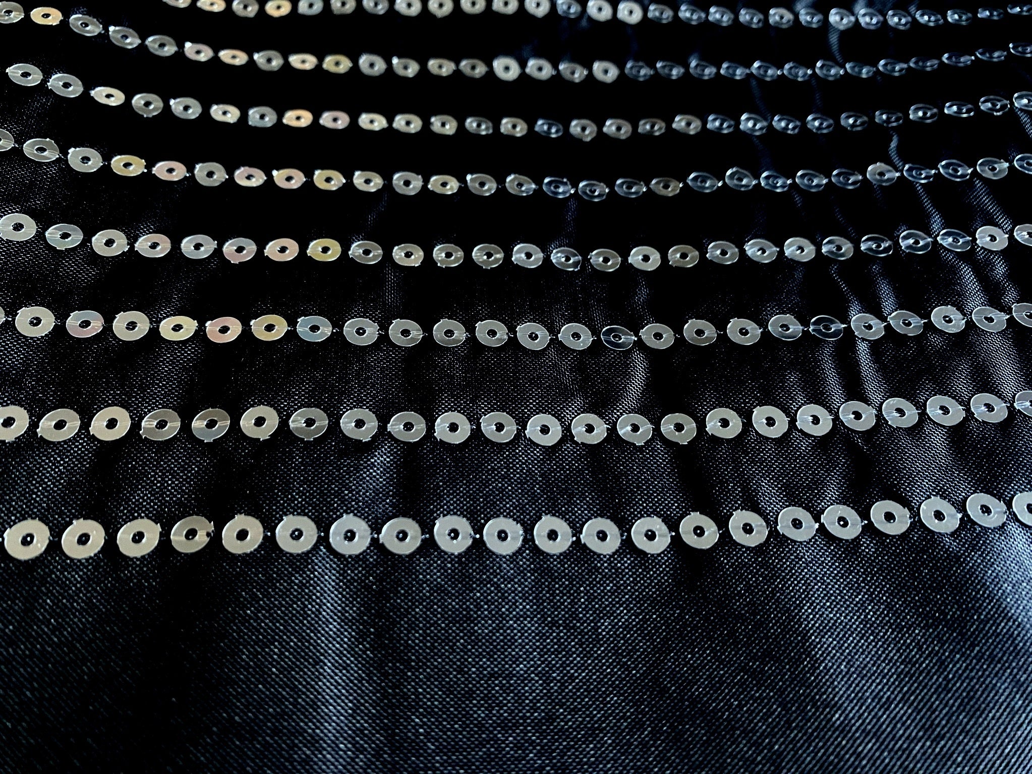 Textil-Duschvorhang Linie schwarz silber BxH 180x200cm