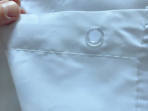Textil-Duschvorhang Roses weiß BxH 180x200cm