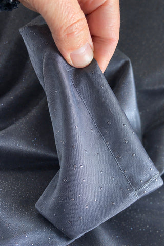 Textil-Duschvorhang Strass grau silber BxH 180x200cm