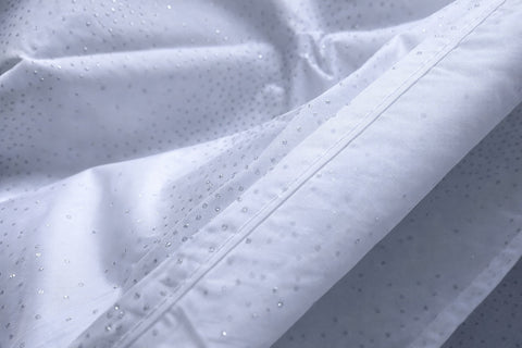 Textil-Duschvorhang  Strass weiß silber BxH 180x200cm