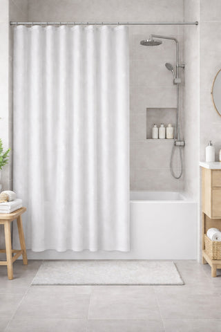 Textil-Duschvorhang  Strass weiß silber BxH 180x200cm