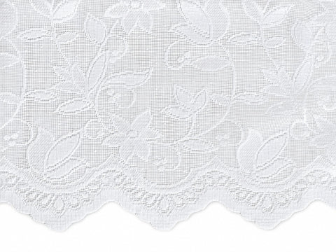 Fertiggardine m. Universalband versch. Größen weiß Edel Jacquard