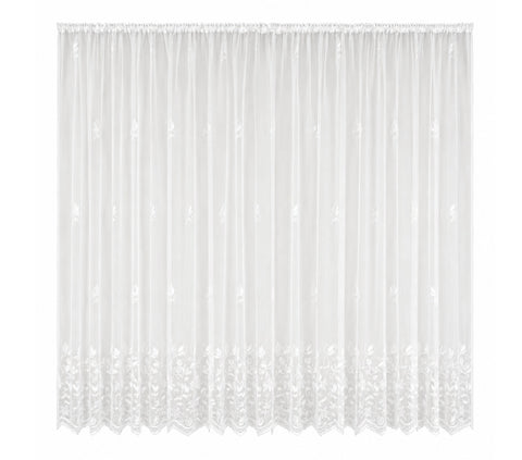Fertiggardine m. Universalband versch. Größen weiß Edel Jacquard