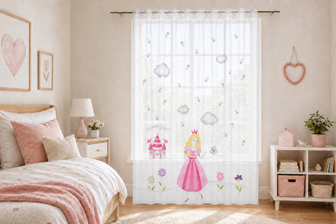 Schlaufenschal Prinzessin mit verdeckten Schlaufen transparent BxH 140x245cm