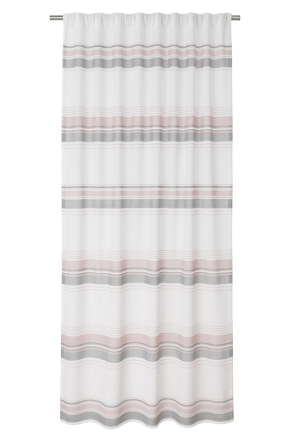 Schlaufenschal 2521 Streifen Quer 140x245 cm rose grau