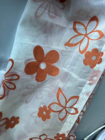 Schlaufenschal Voile mit Flockdruck BxH 135x225cm Schal Gardine terra Blume