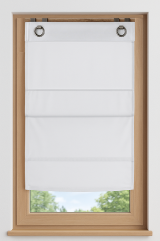 Magnetrollo Deko weiß 45/60/80/100x130cm Rollo Easyfix Raffrollo inkl. Haken