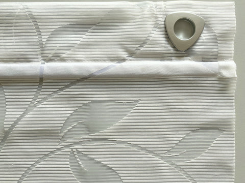 Magnetrollo Ausbrenner Blätter weiß inkl. Haken 45/60/80/100x130/210cm