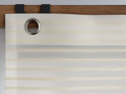 Magnetrollo Querstreifen Deko wollweiß 45/60/80/100x130 Rollo Easyfix Raffrollo