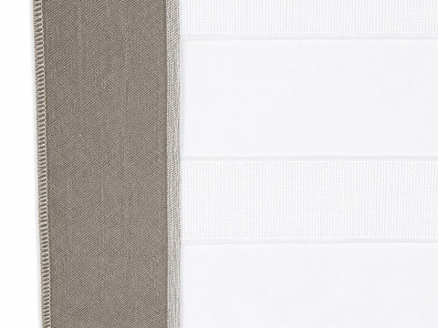 Design Mini Flächenvorhang Set braun Scheibengardine 2222