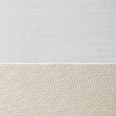 Design Mini Flächenvorhang Set beige weiß Scheibengardine 2280-13