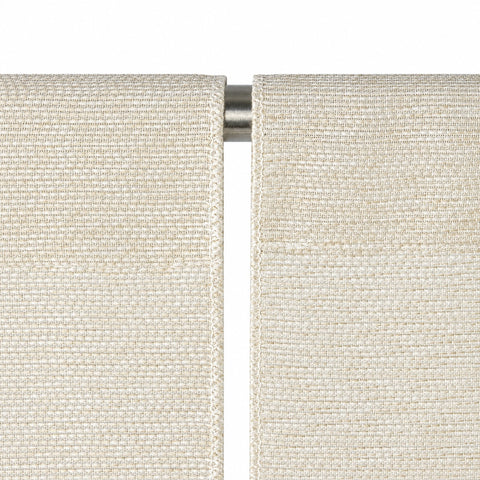 Design Mini Flächenvorhang Set beige weiß Scheibengardine 2280-13