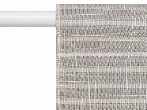 Design Mini Flächenvorhang Set weiß taupe Scheibengardine 4014-09