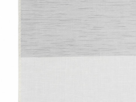 Design Mini Flächenvorhang Set grau weiß Scheibengardine 4112-02