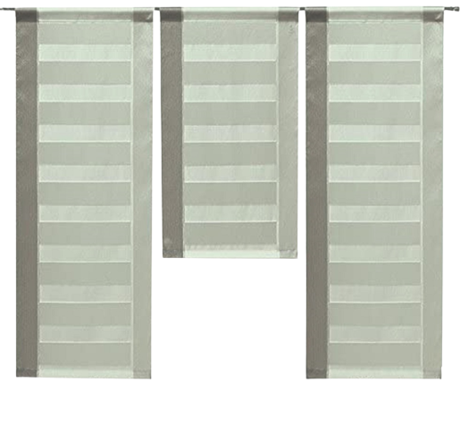 Design Mini Flächenvorhang Set braun Scheibengardine 2222