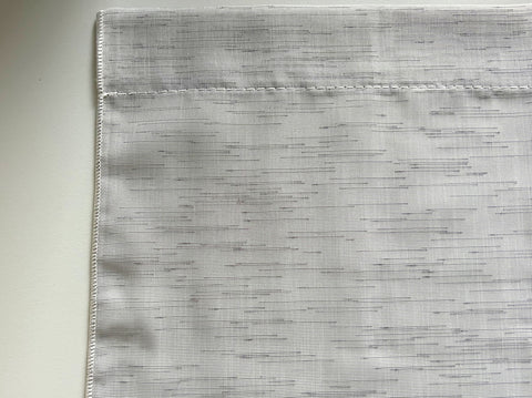 Design Mini Flächenvorhang Set grau weiß Scheibengardine 4112-02