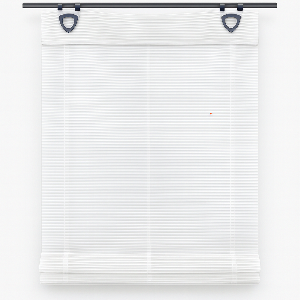 Raffrollo Bambusoptik weiß wollweiß inkl. Haken ohne Bohren Rollo 45/60/80/95x130cm