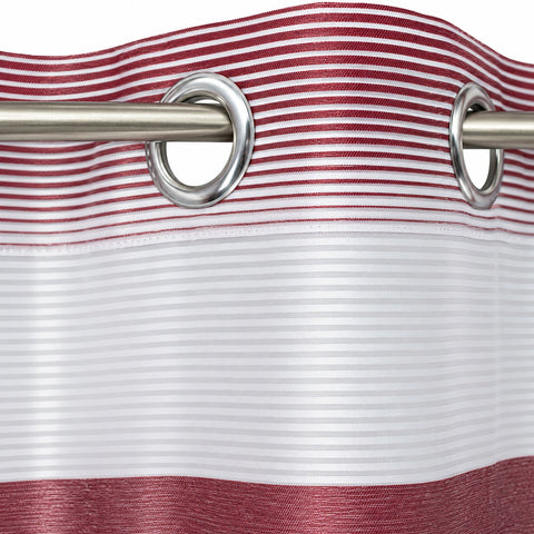 Ösenschal Deko Querstreifen rot bordeaux 140x245cm 2421