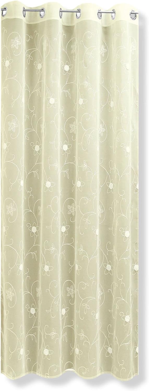 Ösenschal 140x245cm SUPERSTAR Gardine mit Ösen bestickt