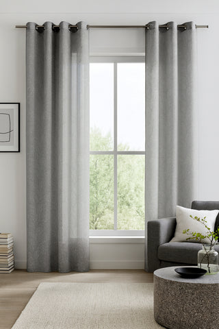 Ösenschal Kirschblüte grau BxH 140x245cm