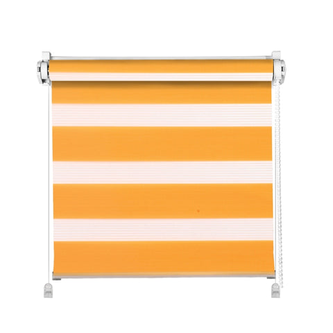 Klemmfix Mini Doppelrollo inkl. Klemmträger orange BxH 70x125cm