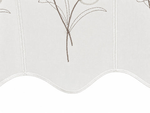 Design Schlaufen Scheibengardine bestickt 2226