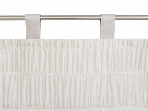 Design Schlaufen Scheibengardine bestickt 2226