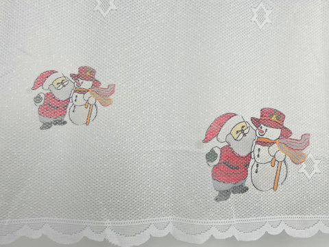 Scheibengardine Weihnachtsmann Schneemann HxB 50x135cm 2374