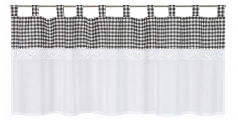 Design Scheibengardine anthrazit grau HxB 45x135cm