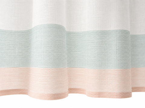 Design Scheibengardine weiß rose mint HxB 50x140cm 4022