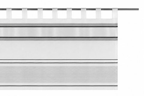 Scheibengardine "Buzz" weiß/grau HxB 45x140cm