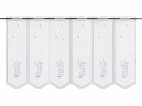 nach Maß Scheibengardine Glocke Flocke Höhe 50cm 785-50