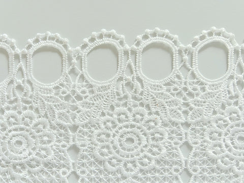 Scheibengardine Bistrogardine Macrame weiß HxB 48x140cm