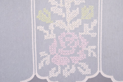 Scheibengardine Stick Rose creme nach Maß