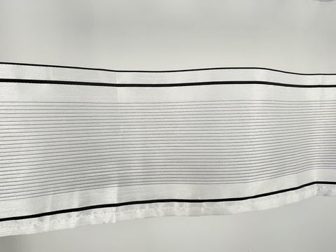 Scheibengardine "Buzz" weiß/grau HxB 45x140cm