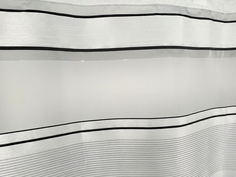 Scheibengardine "Buzz" weiß/grau HxB 45x140cm